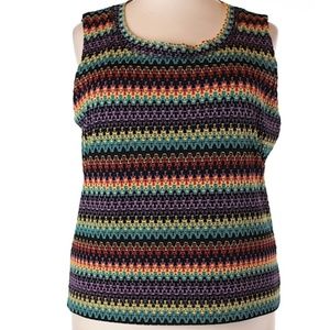 Jones NY Crocheted Overlay Sleeveless Top NWOT sz 3X